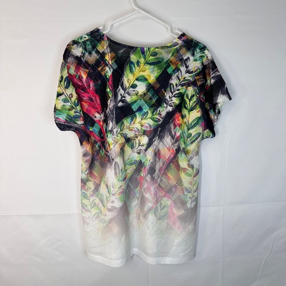 Marie Claire Women's Colorful Graphic Print T-Shirt G/L - Picture 3 of 3